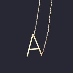 monogram letter A necklace jewelry